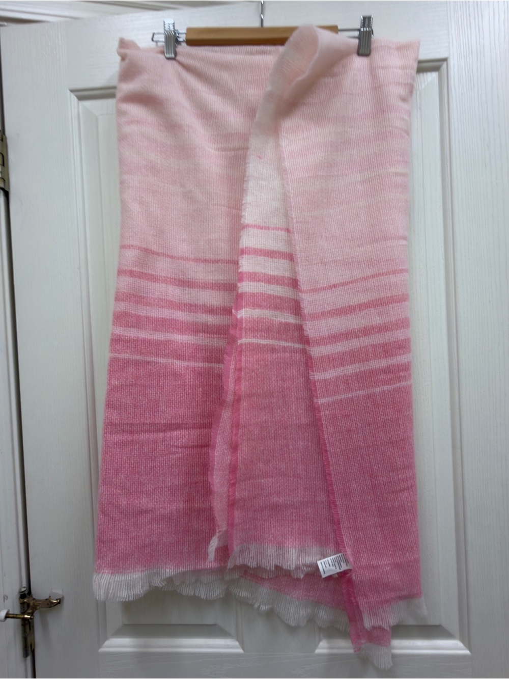 Pink striped Ombre Lightweight soft throw blanket